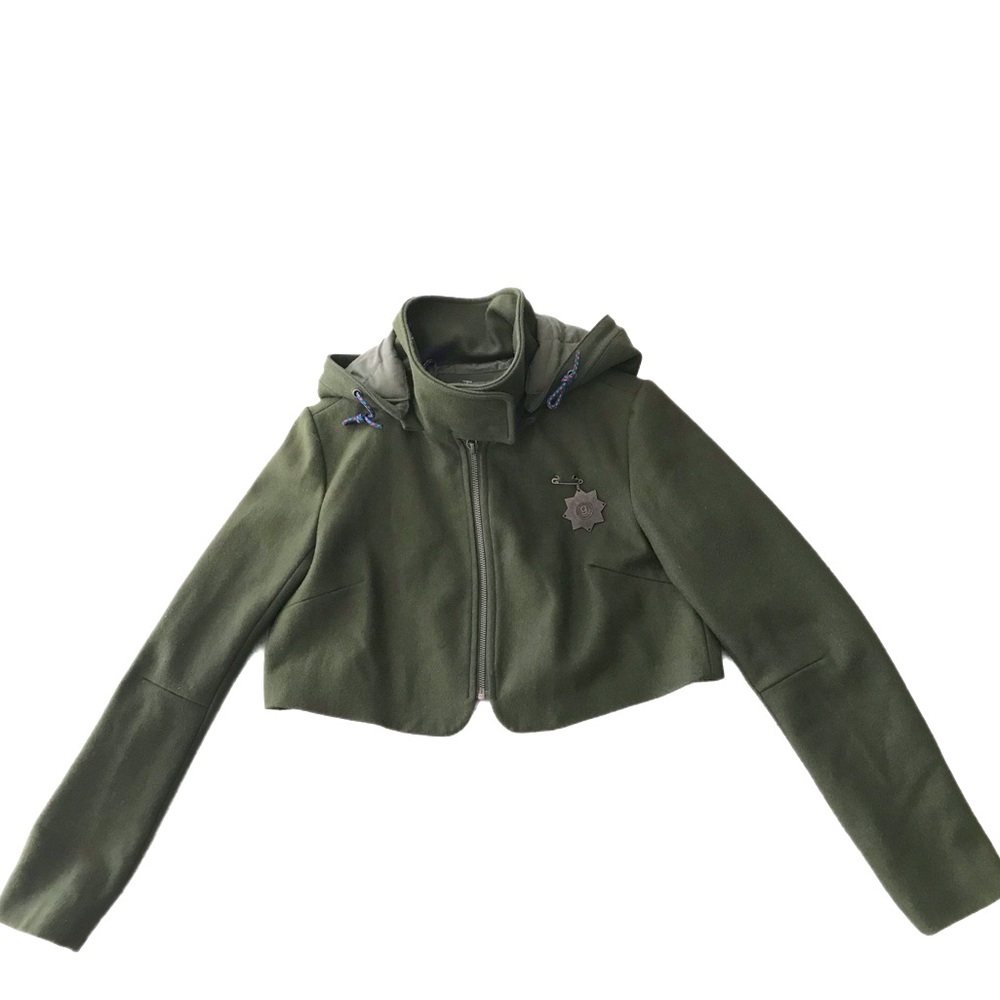 GSUS SINDUSTRUES Military Style wool crop jacket